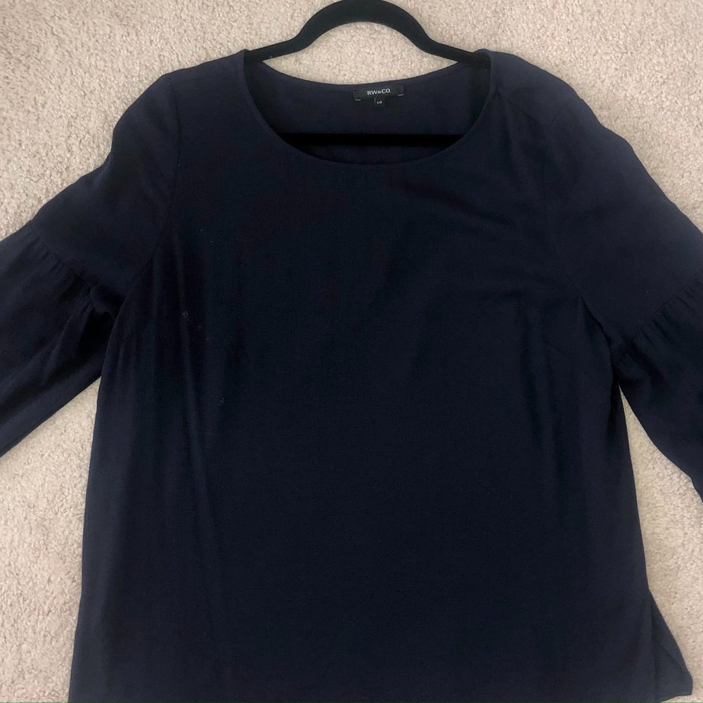 Navy RW&CO Blouse